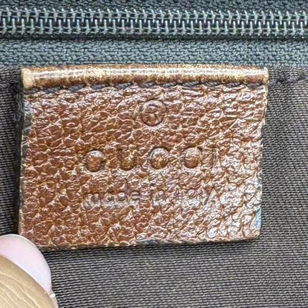 Gucci Denim Logo Tote with Brown Leather Trim - Picture 8 of 9